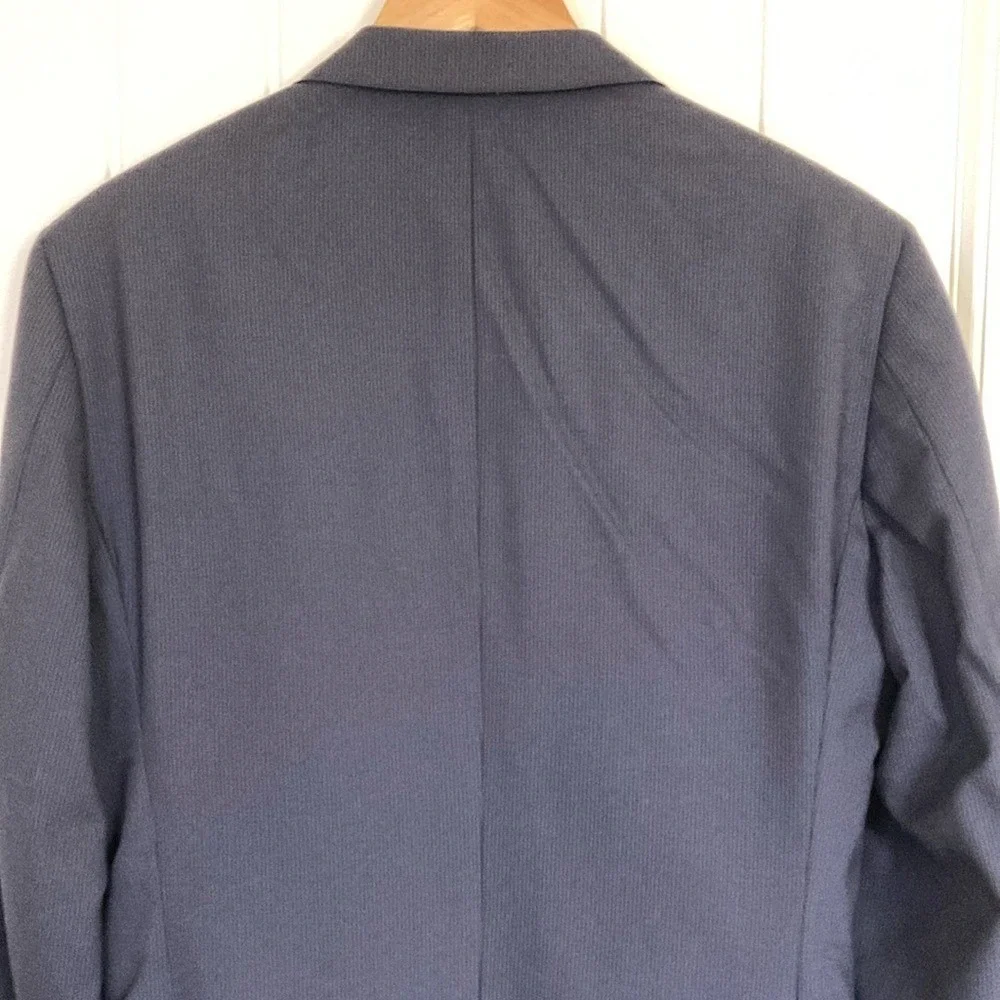 J. Crew Men's Alridge Wool‎ Blazer Jacket Navy Pinstripe Size 38R 3 Button